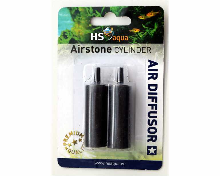 Hs Aqua Luchtsteen Cilinder 18X50 MM 2 St. Zwart Blister