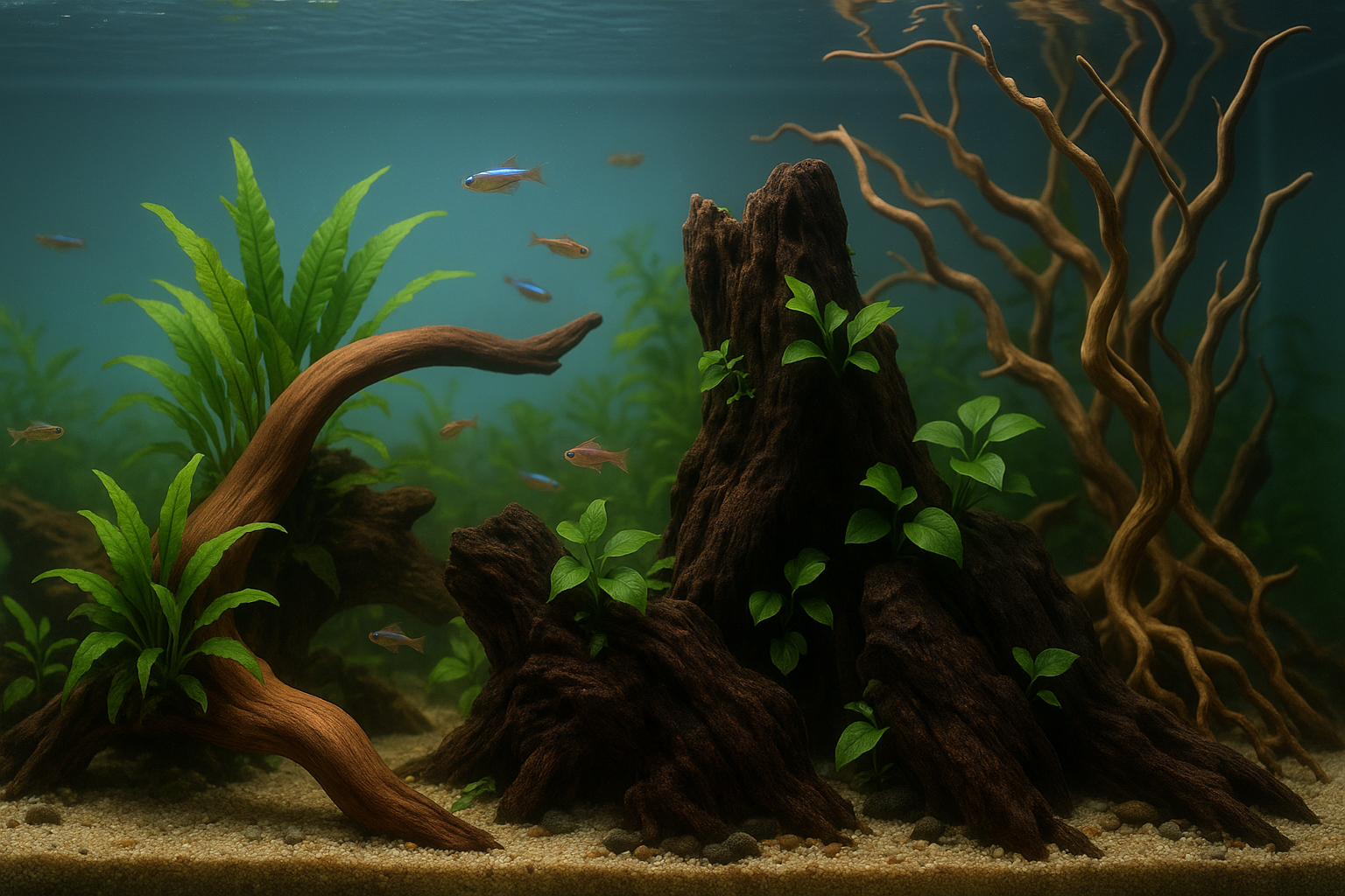 Aquariumhout voorbereiden en laten zinken