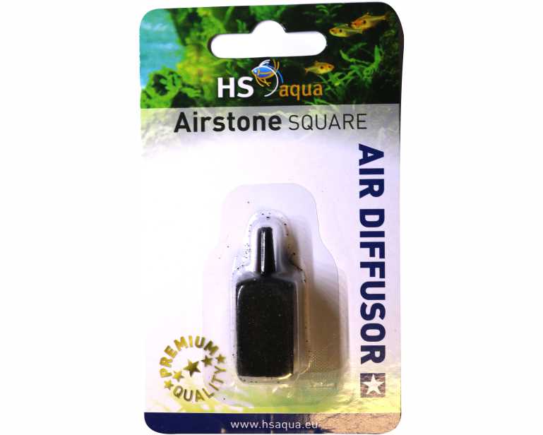 Hs Aqua Luchtsteen Blok Zwart 15X15X25 MM