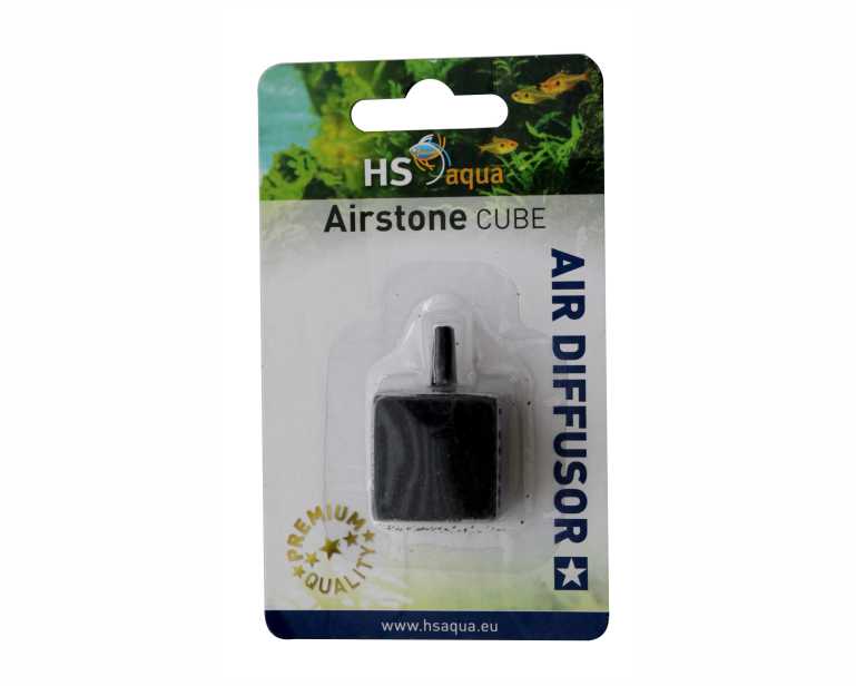 Hs Aqua Luchtsteen Cubus Zwart 25X25X25 MM Blister