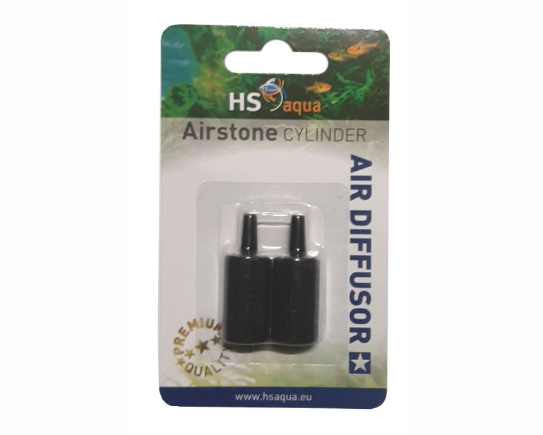 Hs Aqua Luchtsteen Cilinder 15X25 MM 2St. Zwart Blister
