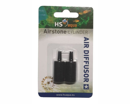 Hs Aqua Luchtsteen Cilinder 15X25 MM 2St. Zwart Blister