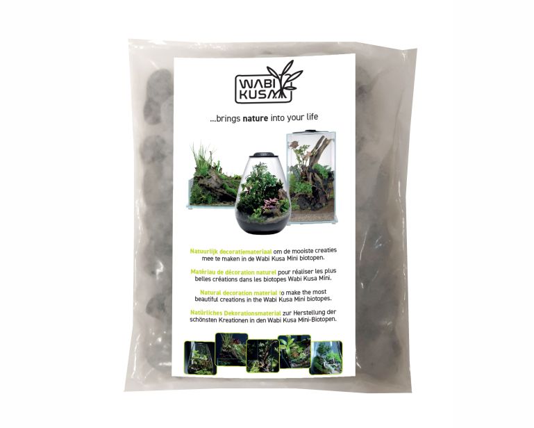Wabi Kusa Dark Grey Pebbles 1-3 CM 1 KG