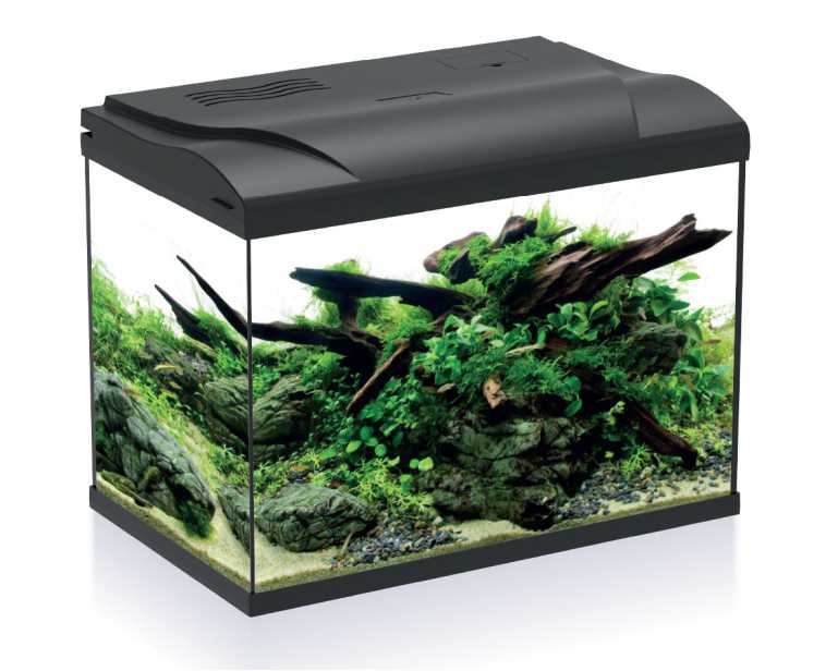 Hs Aqua Aquarium Platy 50 LED Zwart 49X31X38 CM
