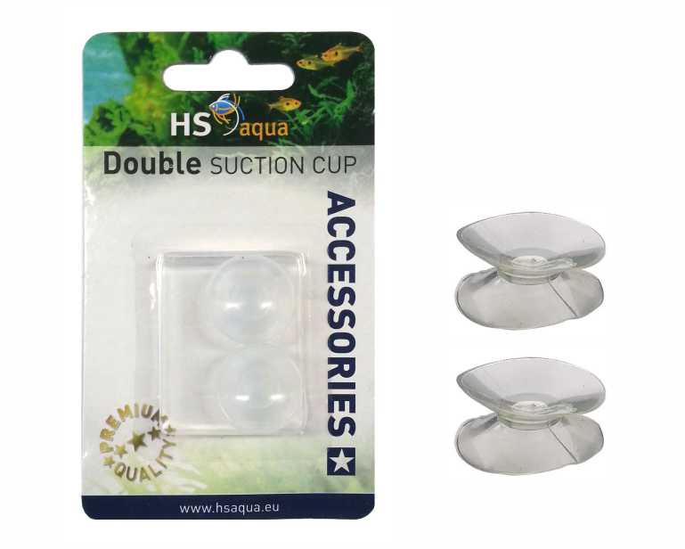 Hs Aqua Dubbelzuiger 23 MM 2 St. Transparant