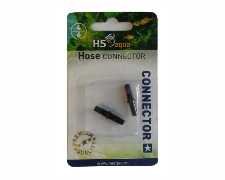 Hs Aqua Koppelstuk 4-6 MM 2 St. Zwart
