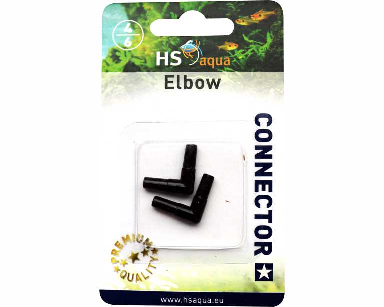 Hs Aqua Bocht 4-6 MM 2 St. Zwart
