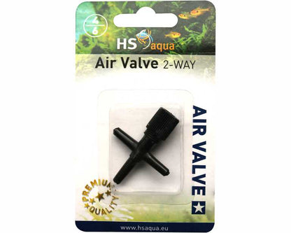 Hs Aqua 2-Weg Luchtkraan 4-6 MM 2 St. Zwart