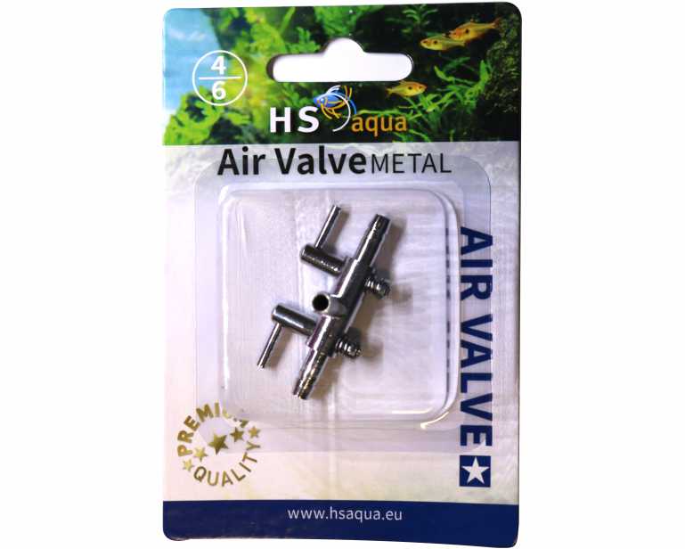 Hs Aqua 2-Weg Luchtkraan Metaal 4-6 MM