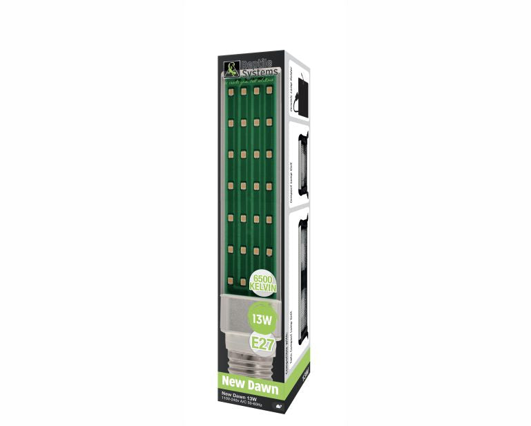 As Reptile New Dawn LED 13 W Horizontal Position E27