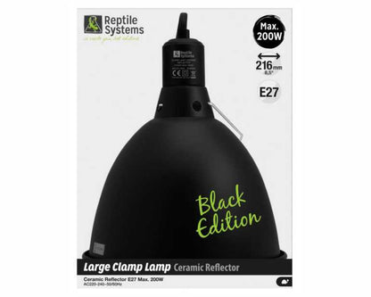 As Ceramic Reflector Clamp Lamp Zwart Large 216 MM/8,5"