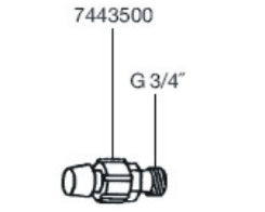 Eheim Slangpilaar Zuigzijde 3/4'' Voor 1060